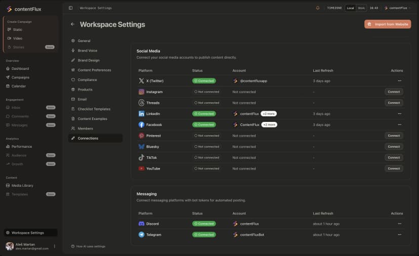 Platform connections